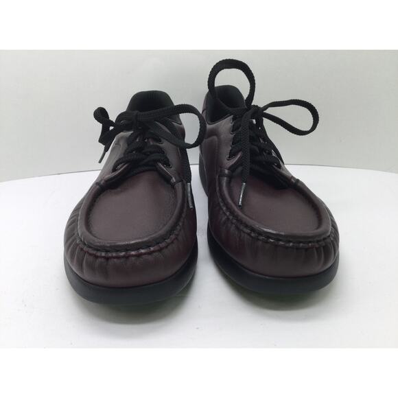 SAS Maroon Lace Up Loafer Womens 7M Comfort Shoes New - Picture 3 of 8
